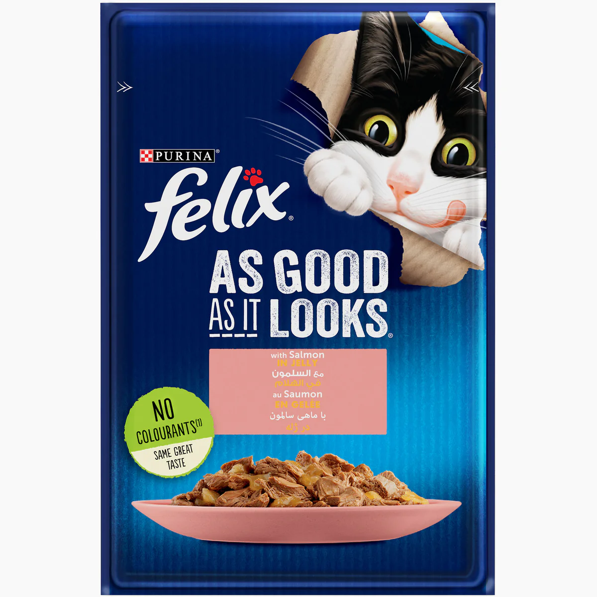 FELIX As Good As It Looks with Salmon in Jelly Wet Cat Food 85g