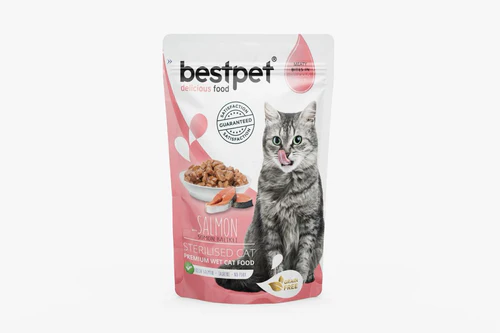 bestpet Wet Food with Salmon Sterilised Cat 85g