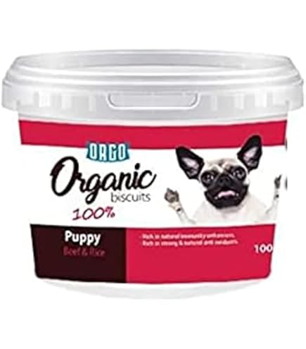 ORGO 100% Organic Biscuits for Puppies – Beef  & Rice