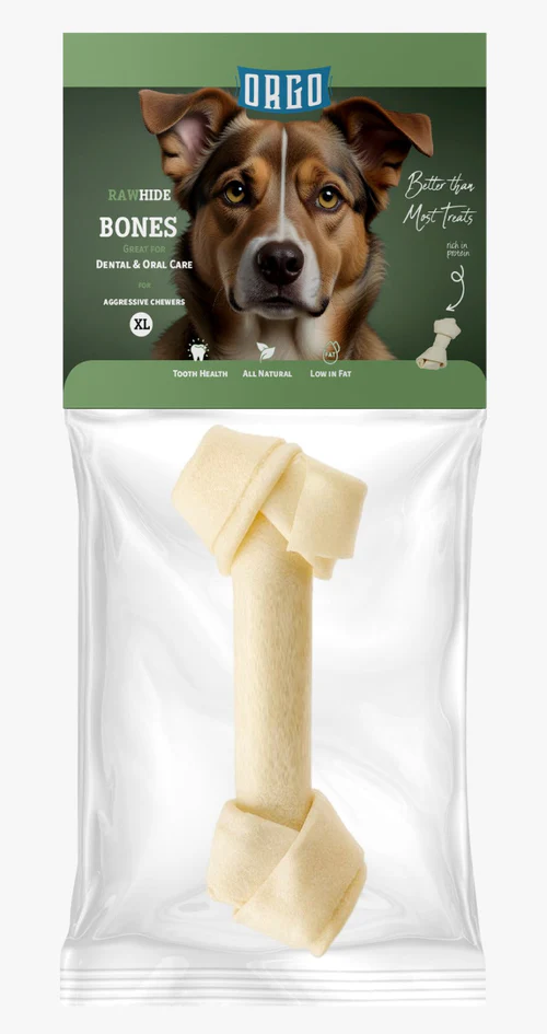 Orgo Rawhide Bones For Dog Dental Oral Care 1 PC