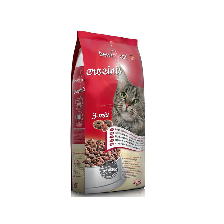 Bewi cat Crocinis 3-Mix 1 kg Sterilised - Urinary Care