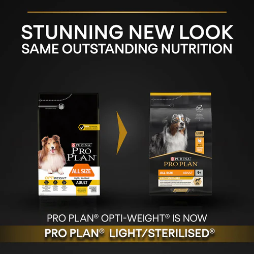 PURINA® Pro Plan® All Sizes Adult Light / Sterilised with OPTIWEIGHT®, Rich in Chicken Dry Dog Food 3KG