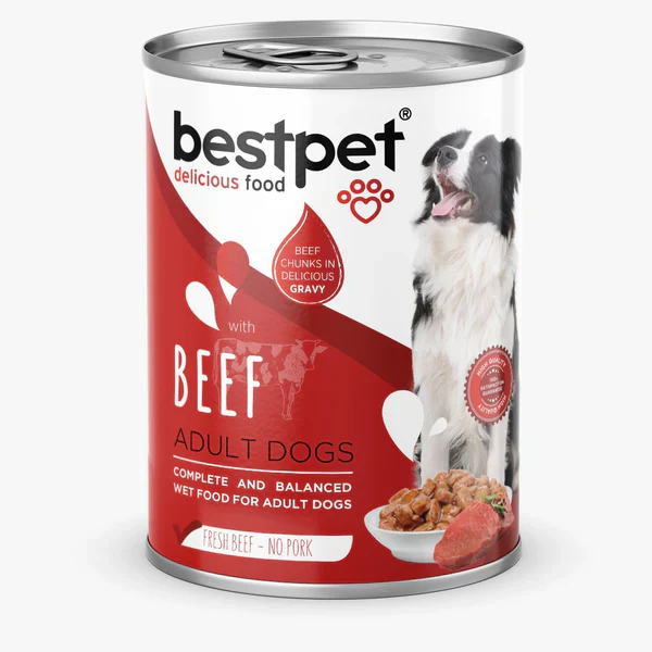 bestpet Adult Dog with Beef Wet Food Cans 400 g