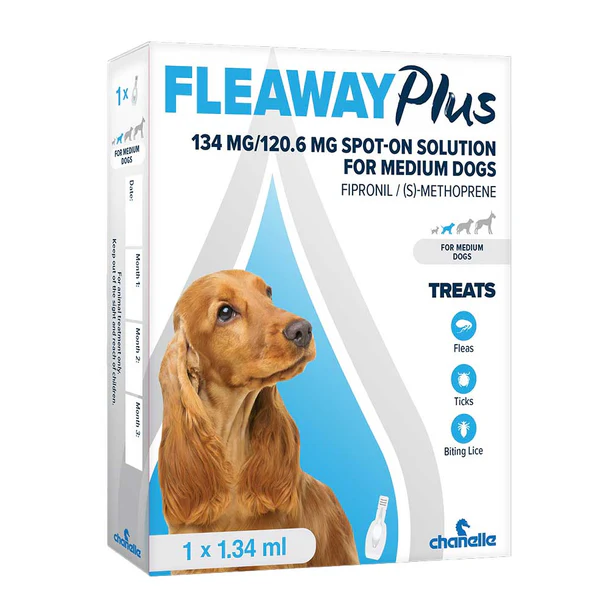 FLEAWAY Plus Flea & Tick Treatment for Medium Dogs– One Dose