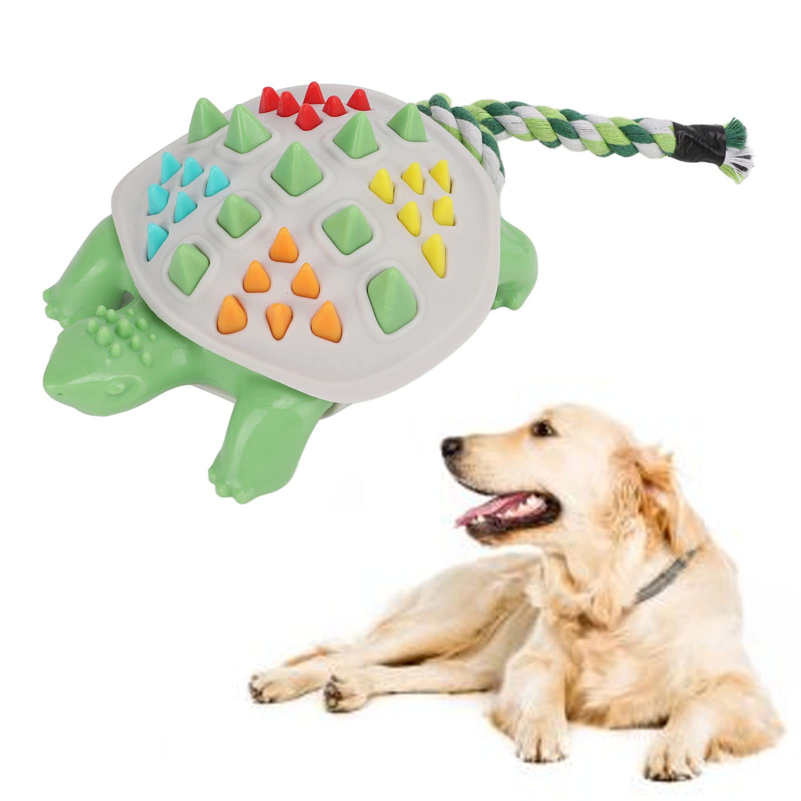 TPR Turtle Dog Toy – Tough Chew & Toothbrush for Dogs