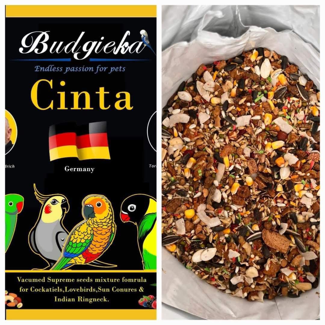 Budgieka Cinta Premium Seed Mix for Exotic Birds 1kg