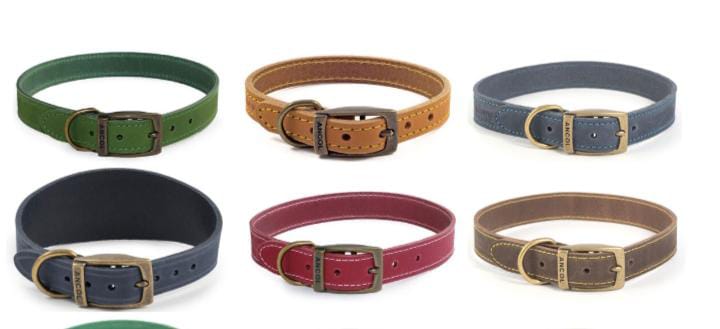 Leather Dog Collar Timberwolf