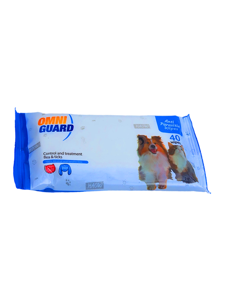 OmniGuard Anti-Parasitic Wipes – Blue (40 wipes)