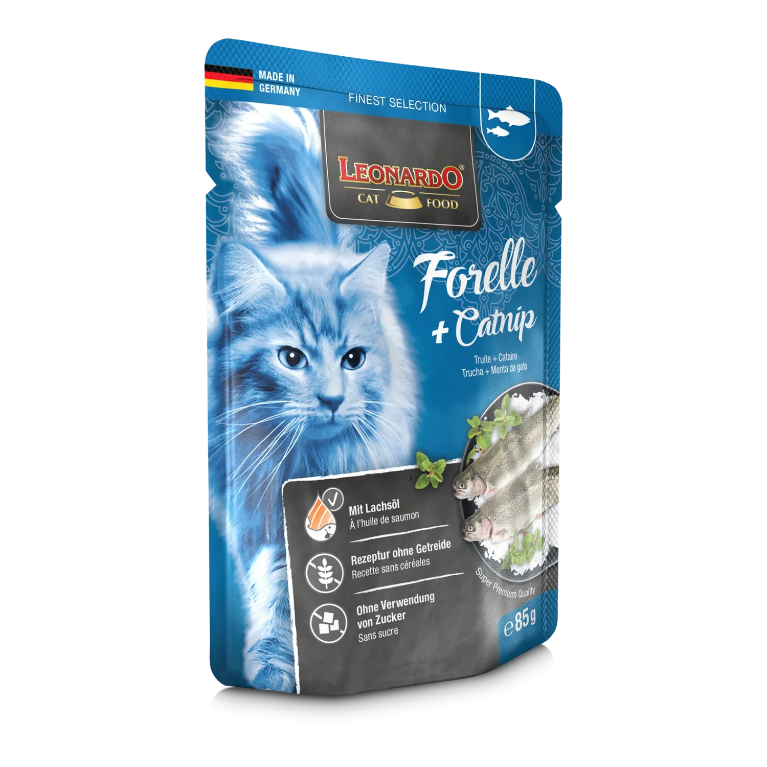 Leonardo Wet Food Adult Cat with Trout and Catnip 85 gr