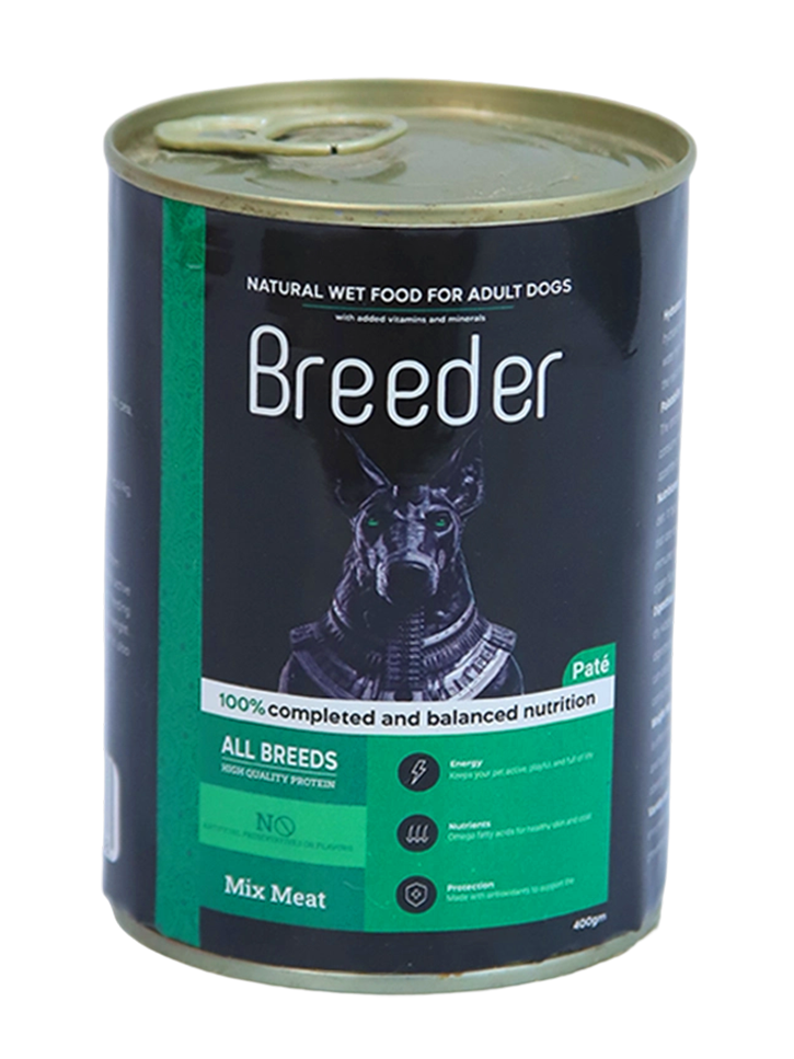 Breeder Wet Food for Dogs – Mix Meat Flavor – 400g