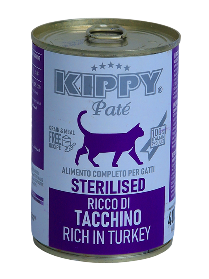 Kippy Pate Sterilised Cat with Turkey Cans 400 g