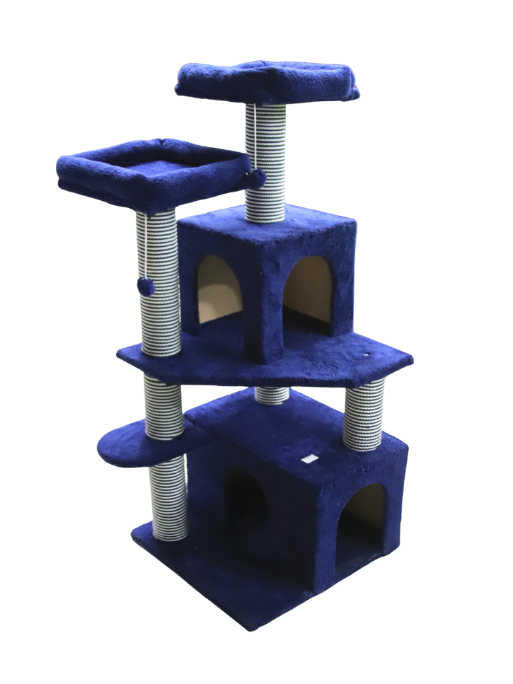 House & four-level cat scratch board 037