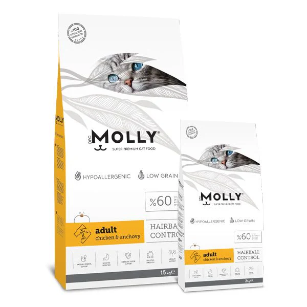 Molly HAIRBALL CONTROL Adult Chicken & Anchovy (2kg)