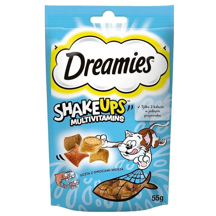 Dreamies Cat Treats Multivitamins with Seafood – 55 g