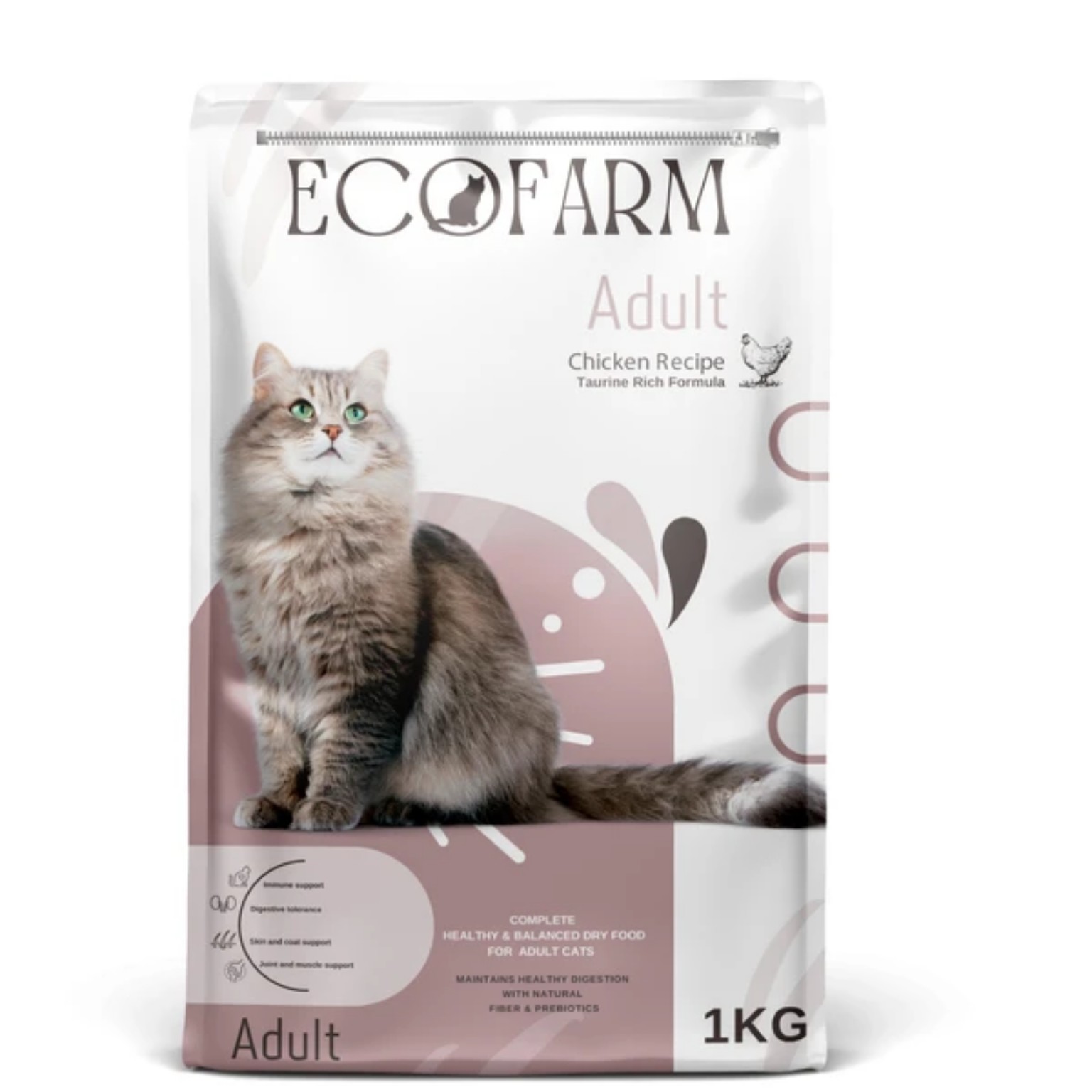 Ecofarm Adult Cat Dry Food – Chicken Recipe 1kg
