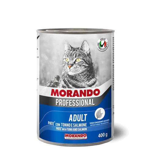 Morando  Adult Cat Paté with Terrine Tuna and Salmon  400 Grams