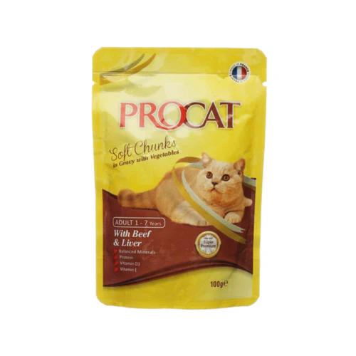 Procat With Beef & Liver In Gravy 100 Gm