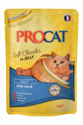 Procat pouch With duck Chunks in Jelly 100g